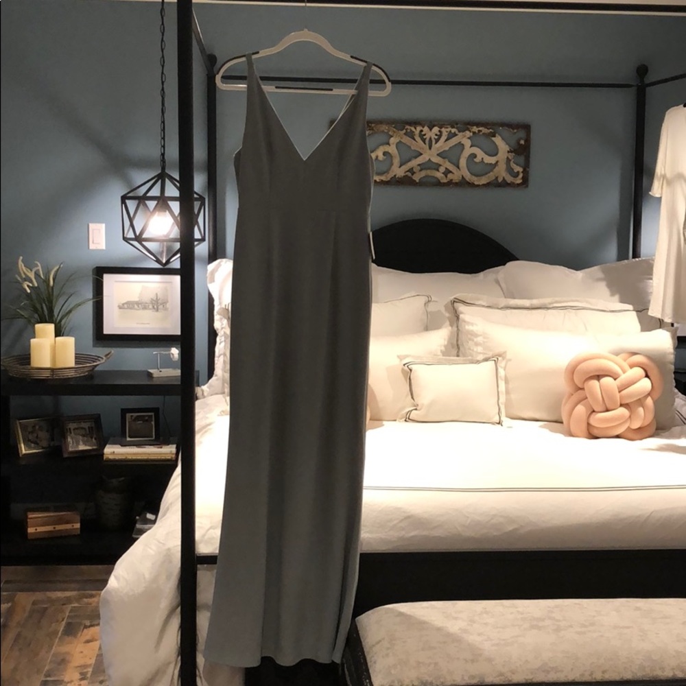 Long slate blue dress